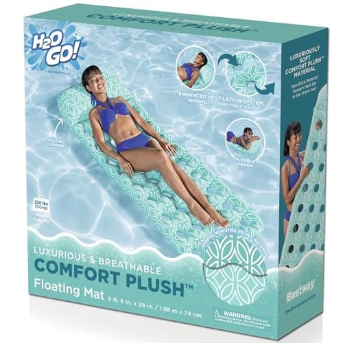 H2OGO Comfort Plush Floating Pool Mat 66 x 29198m x 74cm