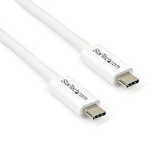 StarTechcom 16ft 50cm Passive Thunderbolt 3 Cable 40Gbps 100W PD 4K5K Video Thunderbolt Cable Compatible with USB4DP Alt Mode Thunderbolt 4 USB 32TypeC TBLT34MM50CW