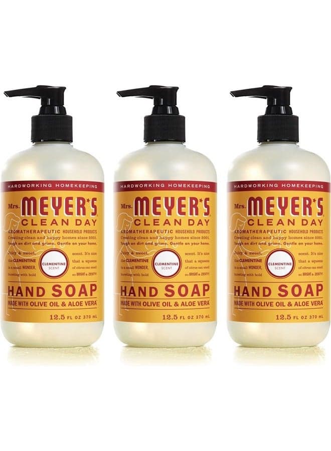 Hand Soap, Clementine, Made with Essential Oils, 12.5 oz - Pack of 3