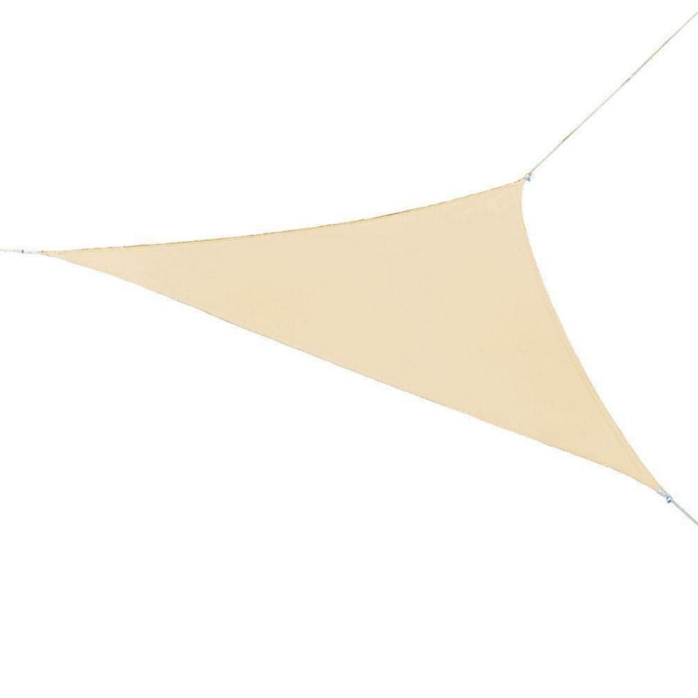 Coolaroo ReadyToHang Shade Sail 90 UV Block Breathable Outdoor Sun Shade with PreAttached Ropes for Patios Gardens Seasonal Use 16ft 5in Triangle Pebble