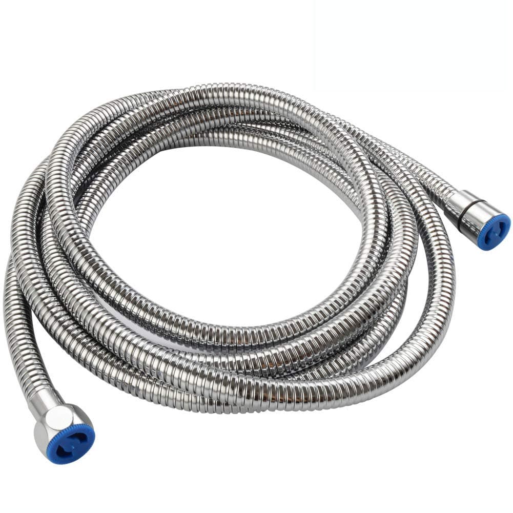 Extra Long Hand Shower Hose 118 Angle Simple Stainless Steel Flexible Shower Extension Hose Replacement 12 IPS No Tangles Chrome