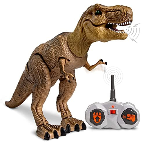 Discovery™ Remote Control T-Rex Dinosaur – Realistic Jurassic RC Action Figure with Walking Legs, Roaring Sounds, Chomping Mouth| Dinosaur Toys for Kids| Boys Toys RC Car Gift| Fun Dino for Ages 6+