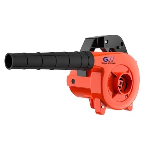 Gigawatts 500W Electric Leaf Blower Air Dust Cleaner 13000 RPM Suction 400GMS Airfoil Dirt Extraction 170km/h Airflow with Unbreakable Body & Glossy Finish for Home & Office Use (Orange/Black, 1Pc)