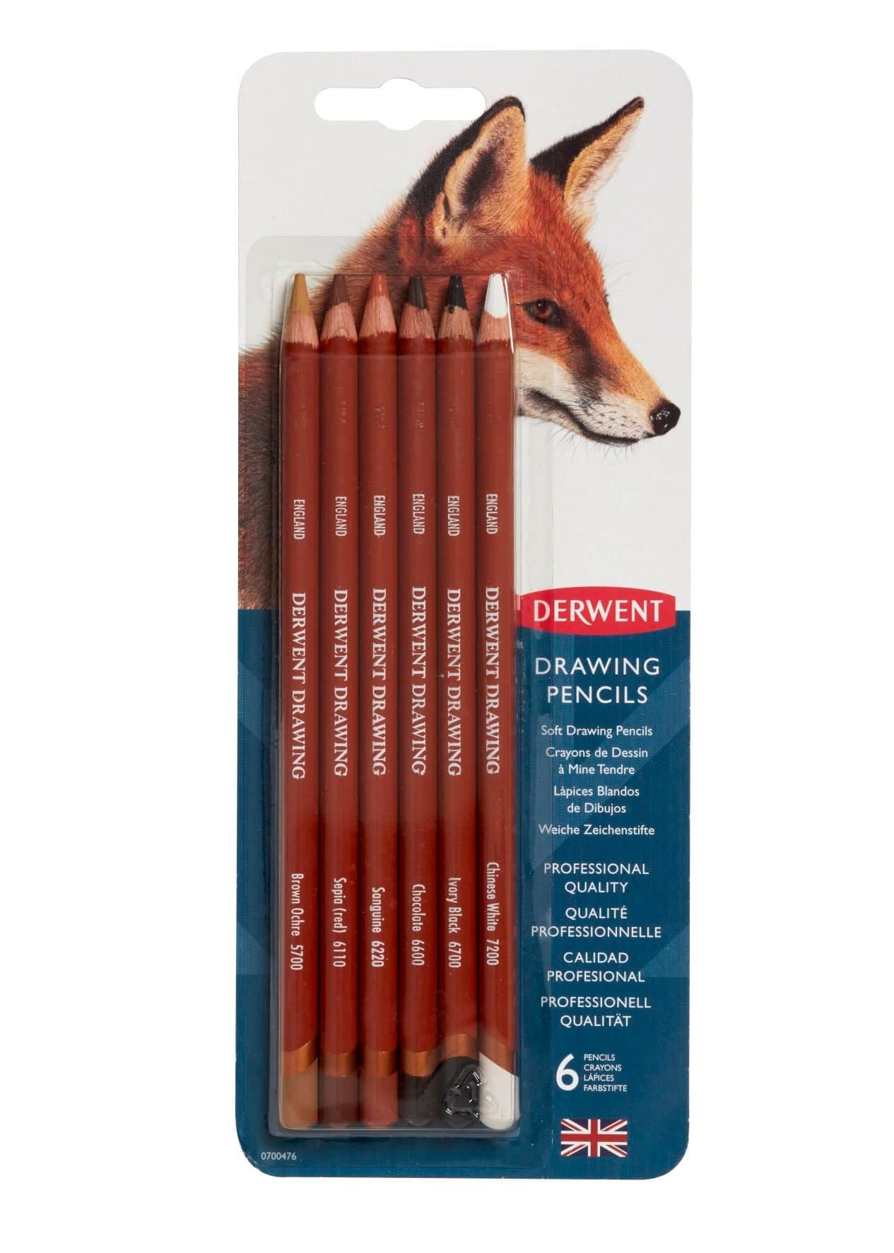 Derwent Colored Drawing Pencils 5mm Core Pack 6 Count 0700476