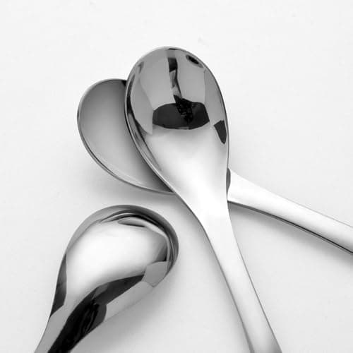 Amzgear Soup Spoons Set of 12 | Soup Spoon Stainless Steel | Chinese Soup Spoon | Asian Soup Spoons, Ramen Spoons for Soup Cereals, Steel Soup Spoon Set for Home and Kitchen, Tableware Dining,12 pcs