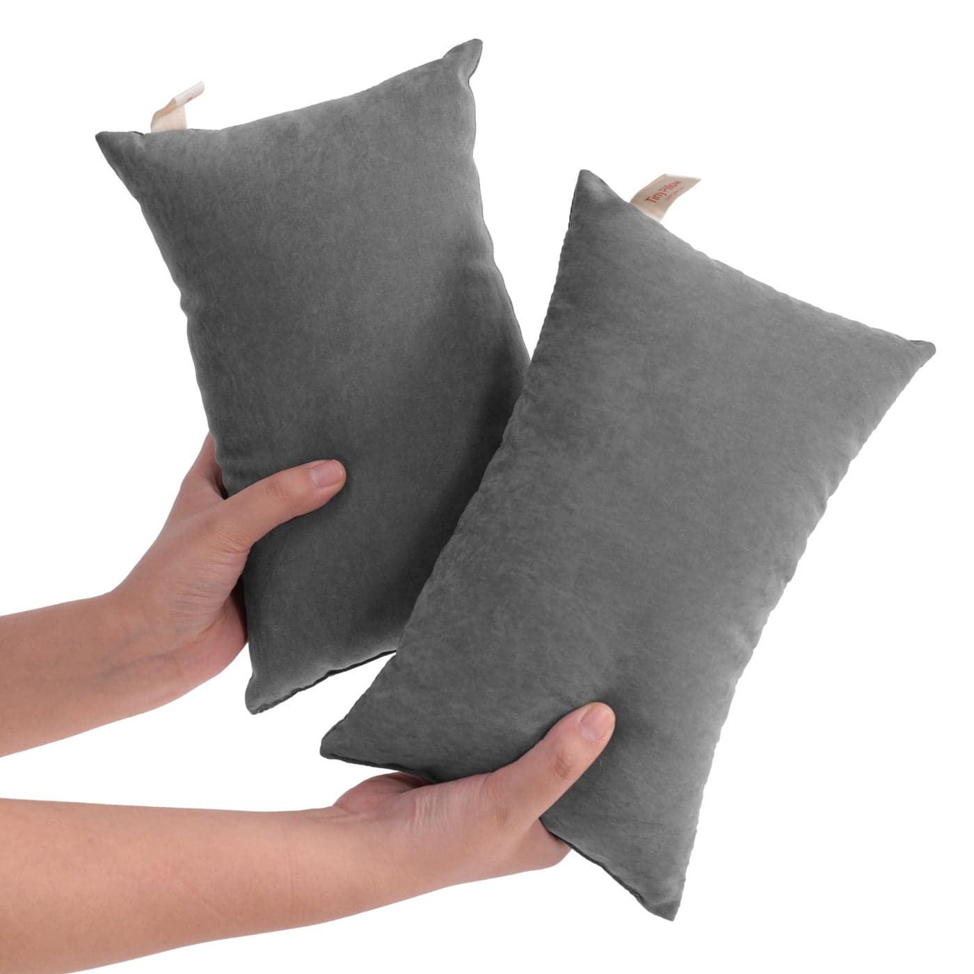 NTBAY Tiny Pillows Down Alternative 7x11 Microfiber Mini Pillow for Travel Pets Soft Machine Washable Small Pillows for Neck Wrist Lumbar and Knee Dark Grey