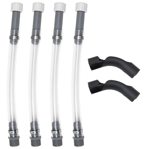 mapleza 4 PCS High Performance Racing Household Gas Can Hoses with 2 PCS Hose Bender Fuel Can Hose Suitable for 3555 Gallon VP Fuel Jugs