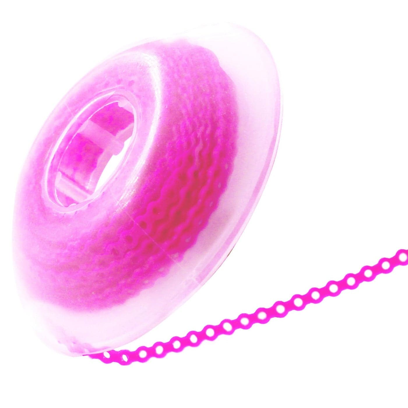 LA MIERE 1 Roll Orthodontic Rubber Chains Braces Power Chains consisted force in closed short long 15spools closed 011325mmNeon Pink