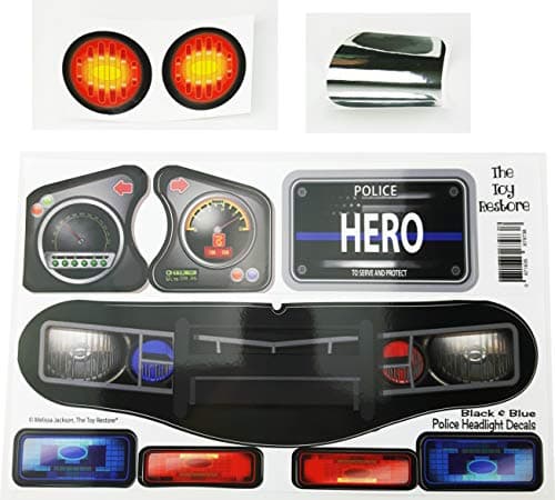 Toy Restore Stickers Fits Little Tikes Cozy Coupe II Patrol Car Police Set