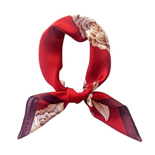 FONYVE Silk Scarfs for Women Lightweight, Fashion Head Scarf, Satin Hair Wrap for Sleeping 27.5 × 27.5 inches
