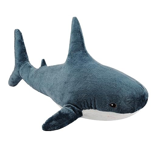 MUPI Shark Stuffed Animal Plush 17 Cute Shark Toy Plush Pillows Soft Cotton Sharks Plushies Ocean Sea Animal Doll Gifts for Boys Girls Kids AdultsNavy Blue