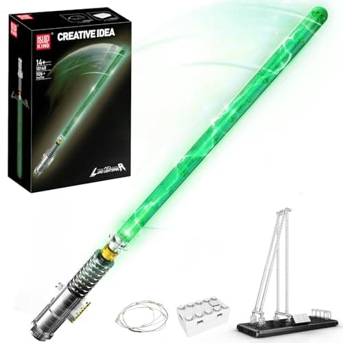 Mould King 10140 Lightsaber Building Set The Lightsaber Building Block Assembly Sword Toys with Led Light Movie Cosplay Toys for Adult 1126 PCS