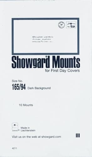 Showgard Pre-cut Black Stamp Mounts Size 165/94
