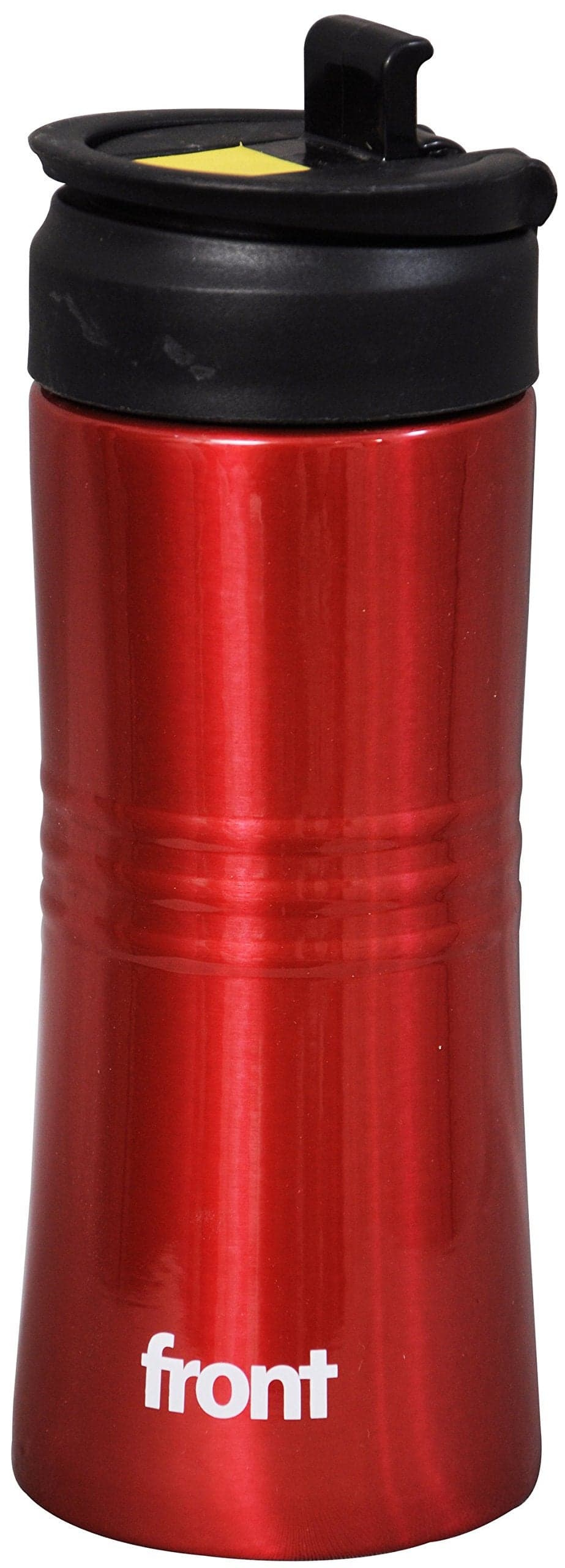 Front Stainless Steel Sipper Bottle, 450ml, Red/Black