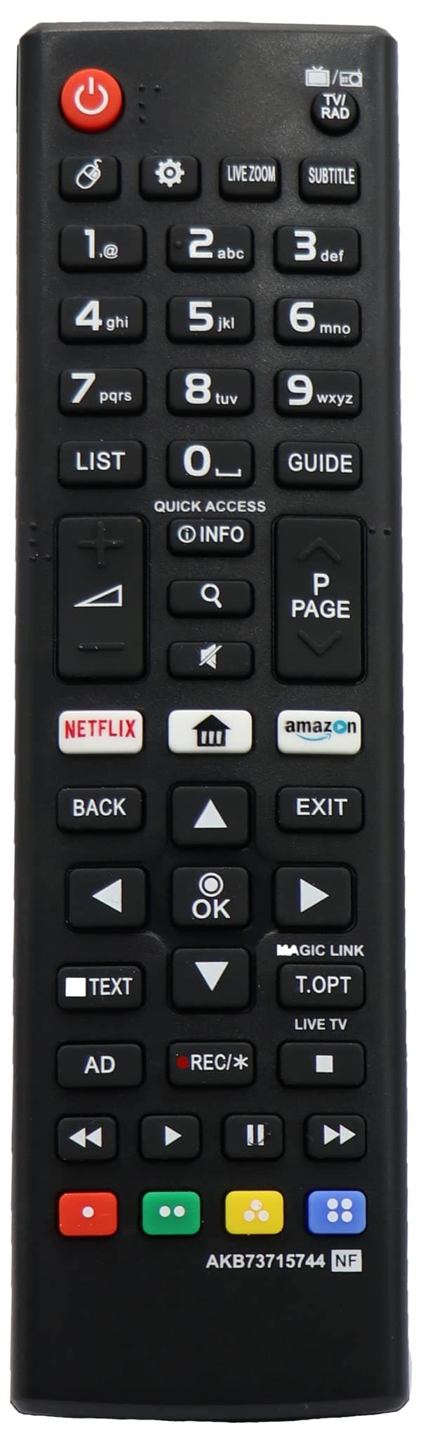 LRIPL Compaitble LG Smart Tv Remote Control for LED LCD UHD Smart Android Plasma TV AKB73715744- AKB75095303 Replacement Remote of Original LG Tv Remote-Universal Remote Control for LG Smart TV Black