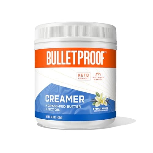 Bulletproof French Vanilla Creamer, 14.8 Ounces, Keto Coffee Creamer with MCT Oil and Grass-Fed Butter