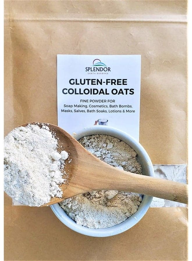 Gluten-Free Colloidal Oats for Soap Making Supplies, Cosmetics Additives, Bath Bombs, Soothing Bath Soaks, Masks, Lotions Salves & More DIY 12 oz