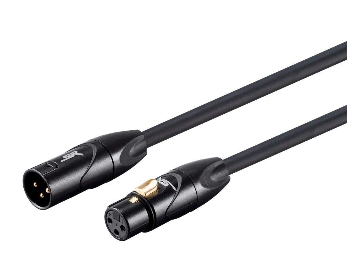 Monoprice XLR Male to XLR Female Cable - 10 Feet - Black, Gold Plated, 16AWG, Microphone & Interconnect - Stage Right Series