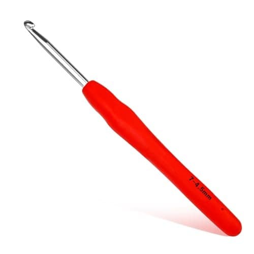 Crochet Hook 45 mm Ergonomic Crochet Hook Crochet Needles for Arthritic Hands Knitting Needles with Soft Handle Beginners and Experienced Hobbyists 45 mm