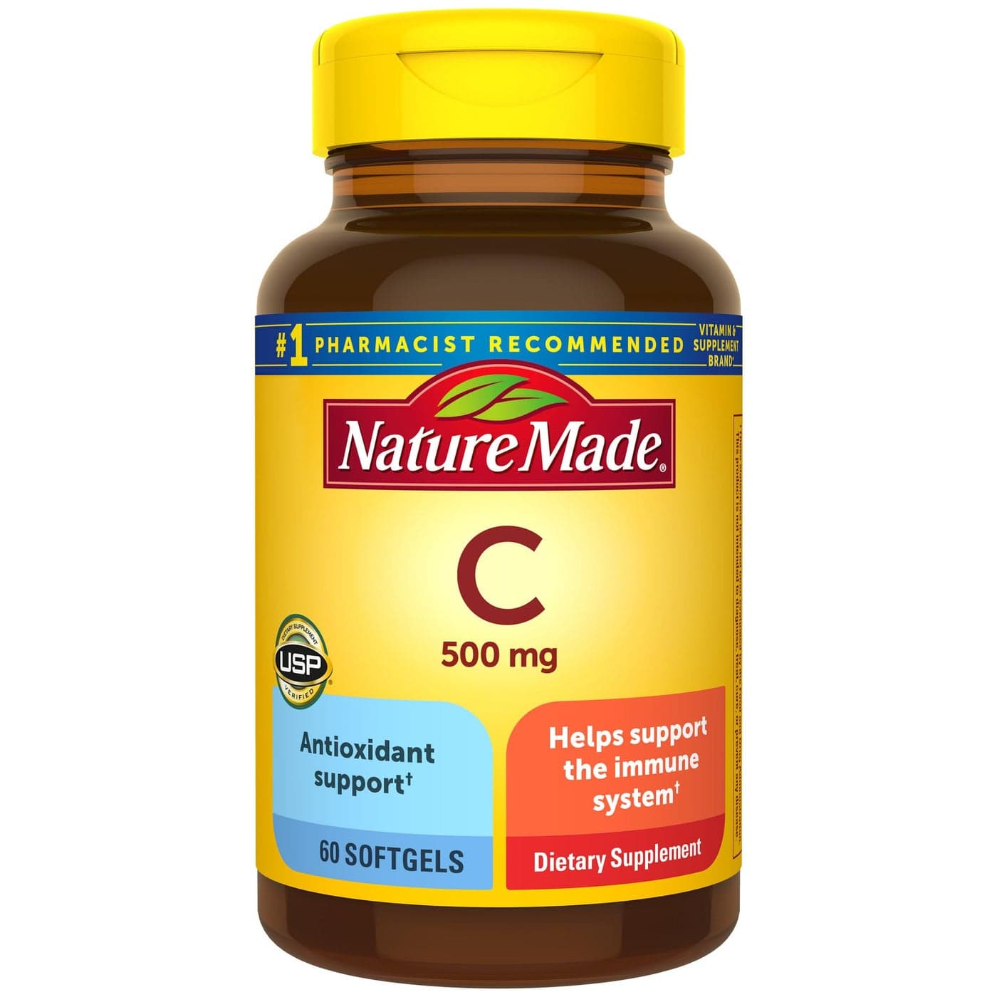 Nature Made Vitamin C 500 mg Dietary Supplement for Immune Support 60 Softgels 60 Day Supply