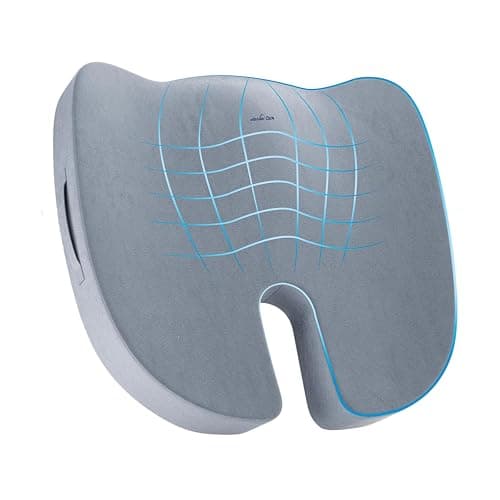 Wonder Care Orthopedic Coccyx Cusion | High Density Memory Foam for Back Pain, Sciatica, Tailbone Relief | 2 Years Warranty (Velvet Cover, 120Kg)
