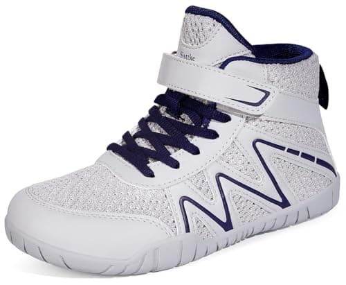 Kids Wrestling Shoes Boys Girls Youth Boxing Shoes Lightweight Fitness Training Sneakers Zero Drop SoleGreyEU 343 Big Kid