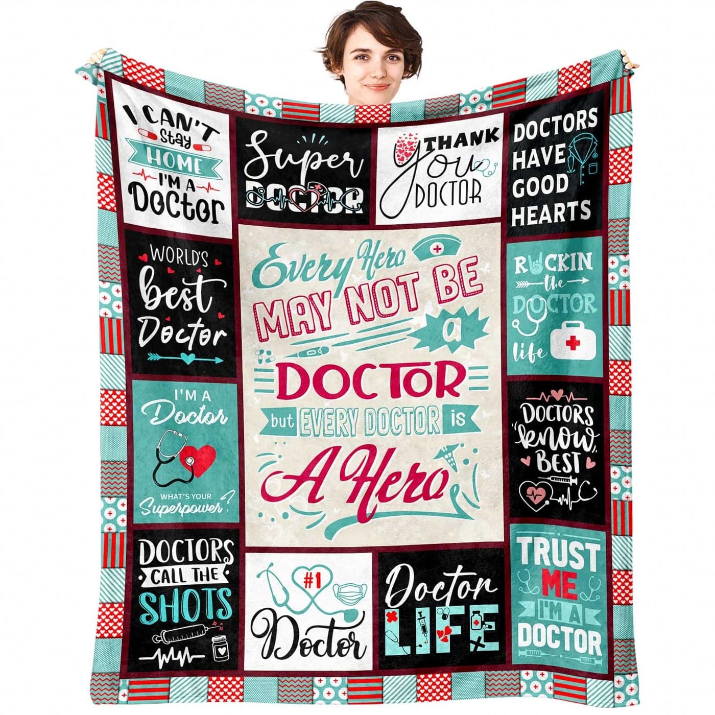 LSEOMIO Doctor Gifts Doctor Gifts for Women Gifts for Doctors Female National Doctors Day Gifts Best Future Medical Dr Doctor AppreciationGraduation Present Throw Blanket 60X50