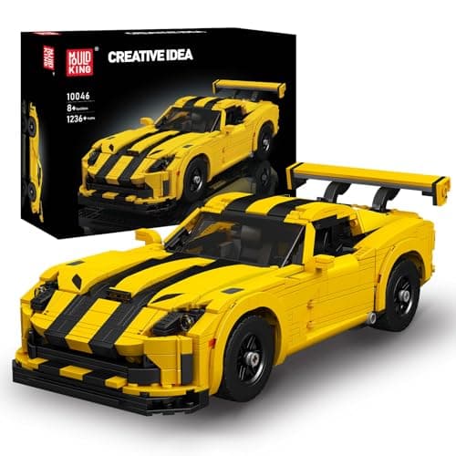 Mould King 10046 Supercar Building Block Kits, Dodge Viper Car Model Building Sets, MOC Car Gift for Kids/Adult Collections Enthusiasts, 1236 Pieces