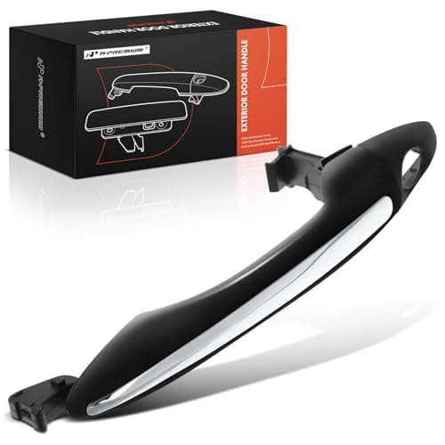 A-Premium Front Left Driver Side Exterior Door Handle with Keyhole Compatible with Kia Forte Sedan, Forte5 Hatchback, 2014 2015 2016 2017 2018, Black Housing with Chrome Lever, Replace# 82651-A7021