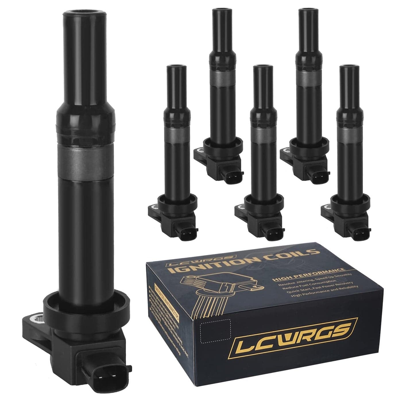 Set of 6 Ignition Coil Packs Fits for 27 V6 2007 2008 2009 2010 Hyundai Santa Fe Kia Optima Rondo Coils 27l Replaces UF558 C1567