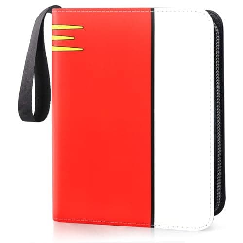 Card Binder 4 Pocket Collectible Trading Card Albums Fits 400 Cards with 50 Removable Sleeves Portable Trading Card Binder Collection Album Holder Game Card Case book With Zipper for Gifts LGreen