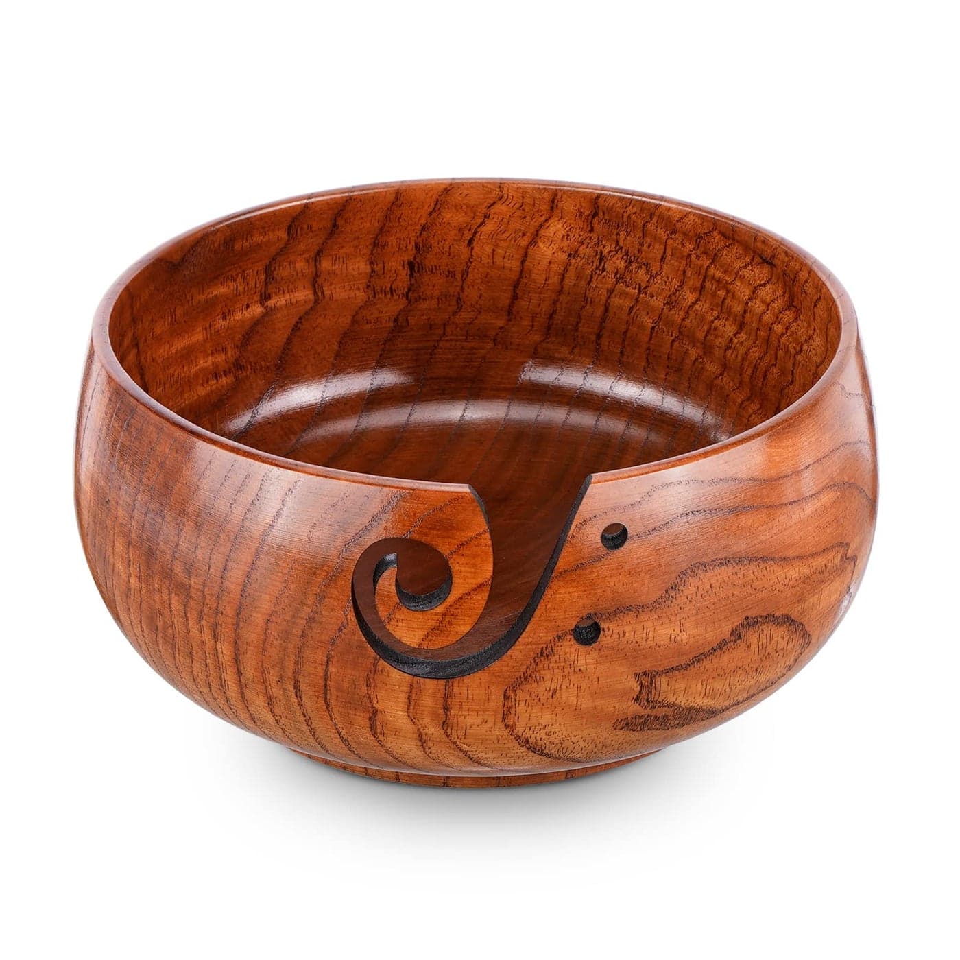 Wooden Yarn Bowl Knitting Yarn Bowl with Holes Storage Handmade to Prevent Slipping Perfect Yarn Bowl for Crocheting and Knitting Mothers Day Gift 6 x 3