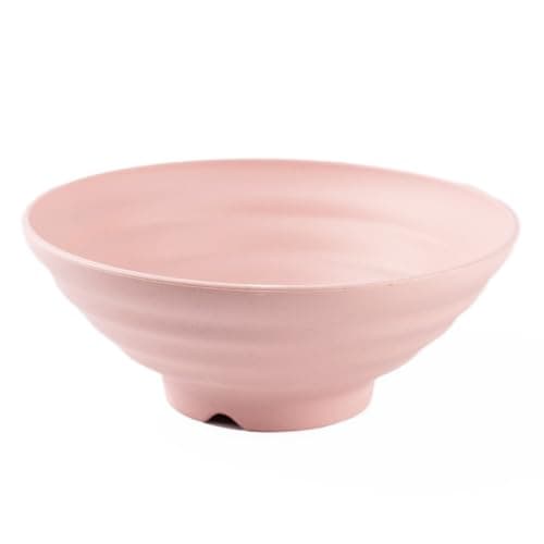 Irida Naturals Planet Friendly Ramen Bowl Set - Lightweight & Unbreakable Microwave Safe Bowl Set, 8" Serving for Kids & Adults, 1100 ml Pack 1 (Plush Pink)