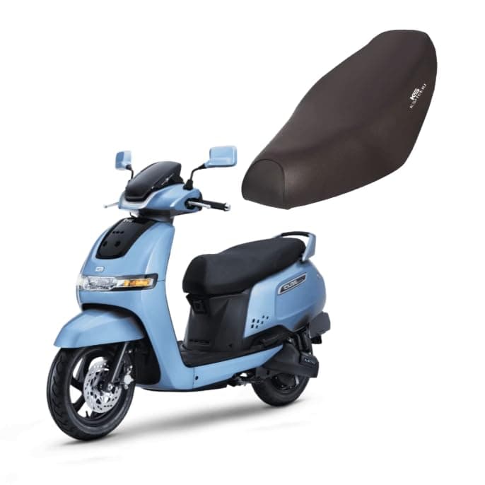KSHEERI IQUBE EV Scooter Seat Cover Protect from Rust and Dust, PU Leather Waterproof Durable Seat Cover IQUBE S ONLY (Black)