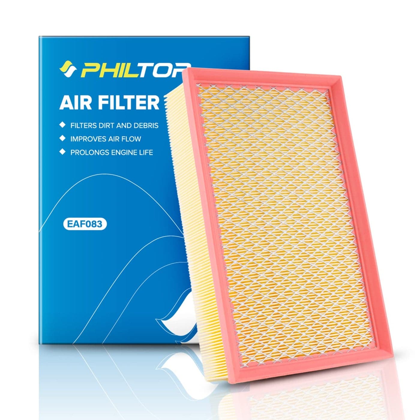 PHILTOP Engine Air Filter EAF083 CA11876 Replacement for Jetta Gas 20L 2019 Tiguan 20182021 A3 20152020 Golf 20152018 GTI 20152018 Improve Engine Performance