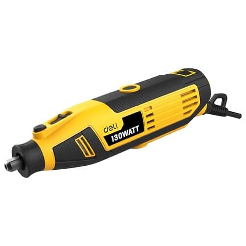 Deli EDL-DM03-E1 130W Mini Rotary Die Grinder Kit 220-240V~50/60Hz Electric Drilling Machine with 41Pc Accessories 6 Variable Speed 32000RPM Power Grinding Tool for Sanding Polishing Engraving (1Pc)