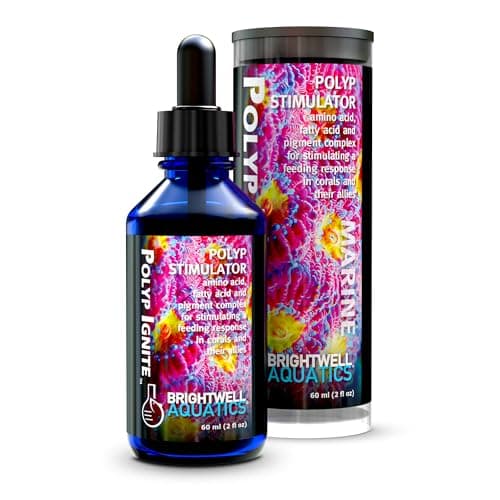 Brightwell Aquatics Polyp Ignite - Polyp Stimulator to Trigger Feeding Response - Polyp Extension for Easier Feeding - Aquarium Water Treatments, 60 ml