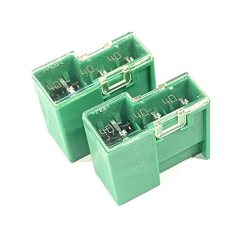 EDS 24370-C9900 24370C9900 927-9900 9279900 Compatible Replacement fuselink Fuse for Nissan Infiniti Vehicles ('03-'25). Three 40 Amp (Green) Circuits Linked in L Shaped Fuse. 925-160 925160 (2 Pack)