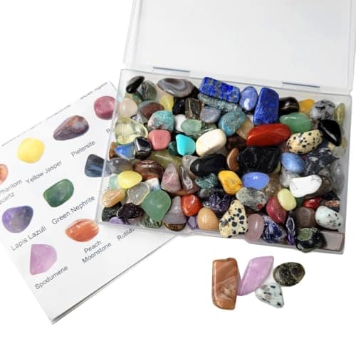 60Kinds Gemstones and Crystals SetBulk Tumbled Chips Crystals for Jewelry MakingCrushed Stones Rocks and Minerals Science Kit 055lb6065types