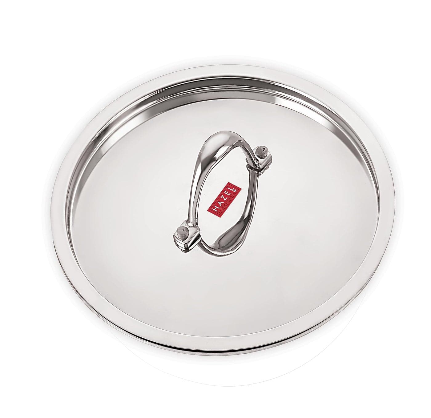 HAZEL Stainless Steel Cookware Plain Lid With Handle (Outer Diameter 24 cm, Inner Diameter 22 cm)