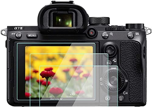 a7iii Screen Protector for Sony Alpha a7iii a7siii a7riv iii ii a7c Camera 3 Pack WH1916 Tempered Glass Protective Film AntiDust AntiScrach