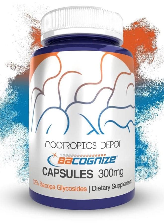 BaCognize Bacopa Monnieri 300mg Capsules (120 Count) Ayurvedic Herb Non-GMO, Gluten Free, and Vegetarian Friendly