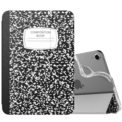 MoKo Case Fit New iPad mini 7 (A17 Pro) 2024, iPad mini 6th Generation Case 2021 (8.3-inch), iPad mini 6 Case, Soft TPU Translucent Frosted Back Cover Case for iPad mini 7th, Notebook Black