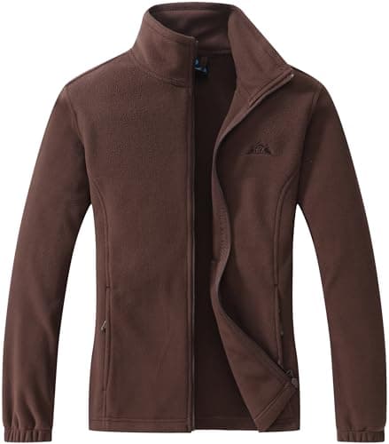 GIMECEN Womens Lightweight Full Zip Soft Polar Fleece Jacket Outdoor Recreation Coat With Zipper Pockets