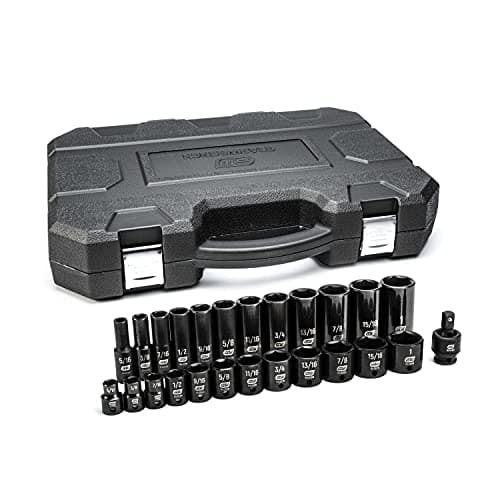 GEARWRENCH 25 Pc. 3/8" Drive 6 Pt. SAE Impact Socket Set, Standard & Deep - 84919N
