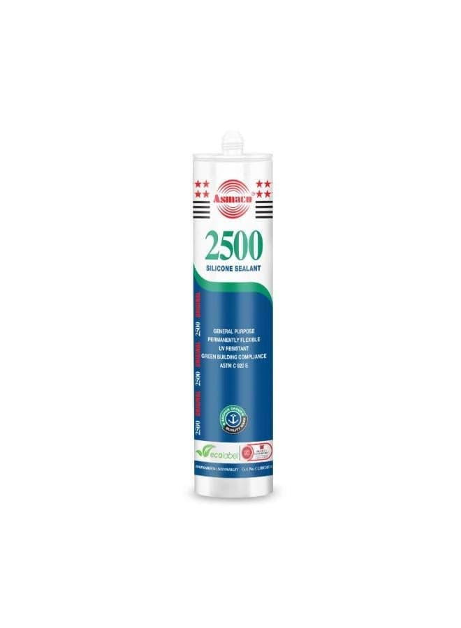 Asmaco 2500 Silicone Sealant - White - 280 Ml - Set of 01