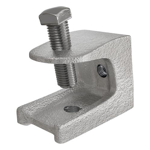 OHLECTRIC Malleable Iron Rod Support Beam Clamp – Zinc Plated for Corrosion Resistance – 7/8" Jaw Opening – Supports 1/2”-13 Set Screws & 3/8”-16 Rods – Rated for Up to 300 lbs Load Capacity