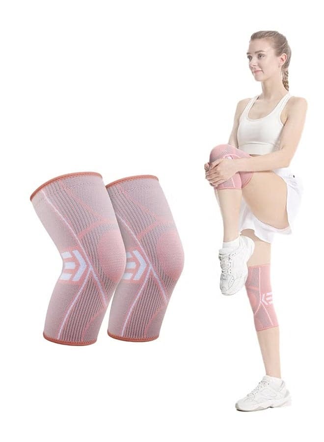 Compression Knee Support Brace, for Women - Pain Relief, Arthritis, Meniscus Tear, Injury Recovery - Ideal for Fitness, Running, Sports, Gym, and Hiking