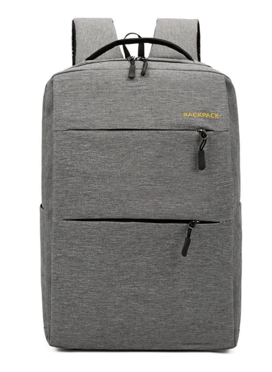 Men's laptop backpack, waterproof, fashion school, backpack with USB charging port, 14 inch Grey Laptop Bag for Women, Boys, Leisure, Work, Travel Backpack