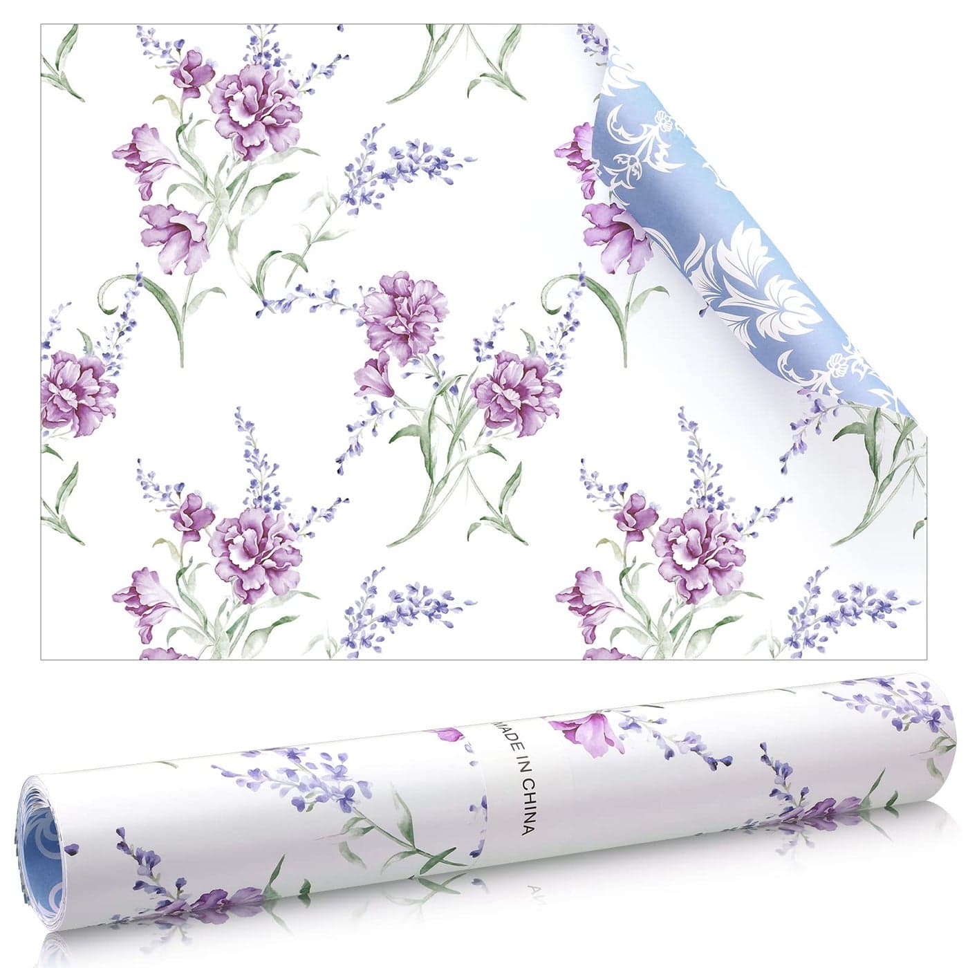 Geosar 10 Sheets Drawer Liners for Dresser Scented Drawer Liners Drawer Paper Liner Non Adhesive Scented Liners for Drawers Fragrant Drawer Liners for Home Shelf ClosetPurple Flower